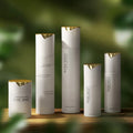 30ml 50ml 100ml 120ml Luxury Tall Cylinder Glass Serum/lotion Pump Bottle 20g 30g Face Cream Jar 50g Facial Cleanser Container