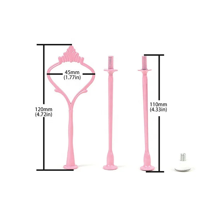 Western Wedding Big Crown Three Layer Cake Rack Accessories Birthday Fruit Dim Sum Rack Zinc Alloy Classic Hanger Metal Bracket