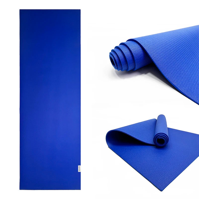 Durable Solid Black Turquoise Blue Red Purple Exercise Gym Training Fitness Club Studio Pilates Anti Slip PVC Yoga Mat