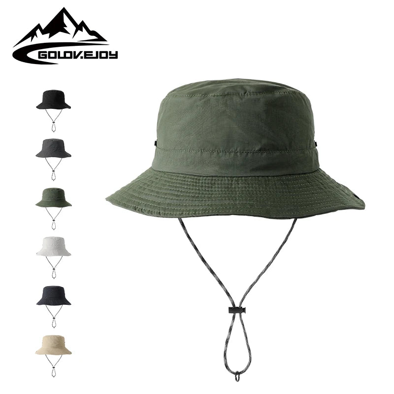 Outdoor Cap Unisex Summer Fisherman's Hat UV Protection Sun Visor 100% Cotton Image Style Travel Mountaineering Fishing Hat