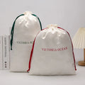 Eco-Friendly Custom Logo Satin Pouch for Headband  Soft Silk Drawstring Pouch for Wigs Dust Pouch Packaging for Pants