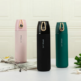 350ml 450ml One-button Opening Closing Lightweight Stainless Steel Vacuum Thermos for Hot Water 6-12 Hours Thermal Insulation