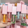Private Label OEM Moisturizing Mineral Liquid Clear Semi-Transparent White Head Square Glow Lip Oil Makeup Tools