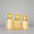 3ml Octagonal Glass Eye Massage Bead Bottle Essential Oil Travel Sample Empty Cosmetic Container Hot Stamping Surface Box Lab
