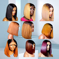 WXJ Wholesale Kim K 2x6 Lace Bob Wigs 12inch Vietnamese Double Drawn Wigs 11A Grade 100% Human Hair Bone Straight Hair Wigs