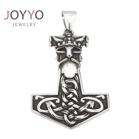 Norse Viking Mjolnir Pendant Wholesale Stainless Steel Thor's Hammer Pendant Jewelry Perfect for Men