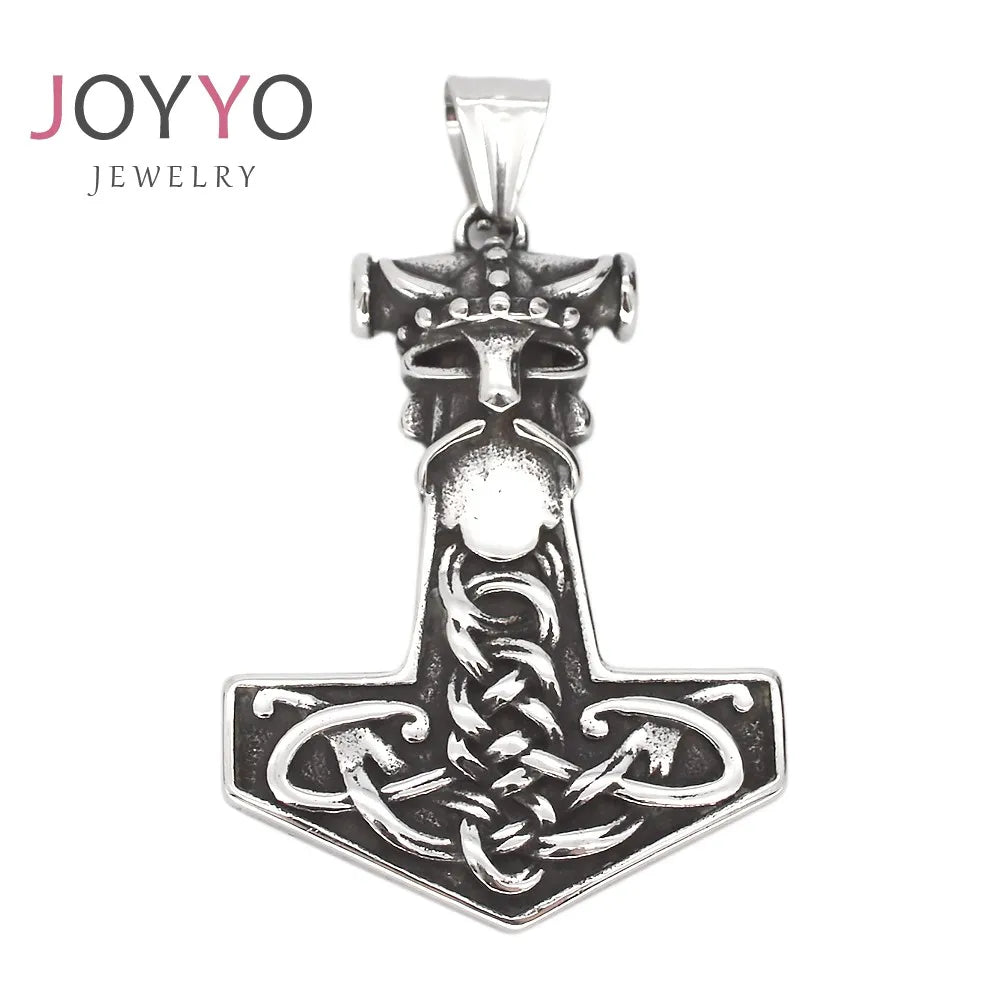 Norse Viking Mjolnir Pendant Wholesale Stainless Steel Thor's Hammer Pendant Jewelry Perfect for Men