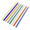Glass Straws Order Reusable clear Glass Drinking Straws Straight and Bent Color Engrave logo Custom