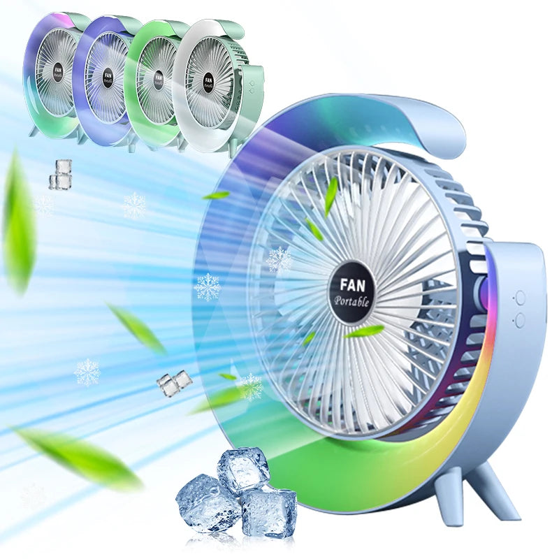 Portable Mini Standing Personal Small Smart Cooler Fan Room Air Conditioner  Air Coolers with Colorful Lights