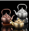 Hammered Spherical Teapot with Handle Stainless Steel Kettle with Strainer Household Induction Cooker Kettle