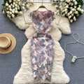 2024 Wholesale Casual Elegant Hollow Out Summer Lace Body Dress Women