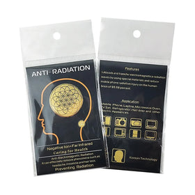 Hoonni Custom 1500cc Negative Ions EMF Protection Mobile Phone 24K Gold Golden/Silver 26mm Anti Radiation Sticker