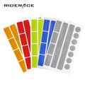 RIDERACE MTB Bike Fluorescent Reflective Sticker Cycling Wheel Rim Night Safety Warning Reflector Film Decal Bicycle Reflector