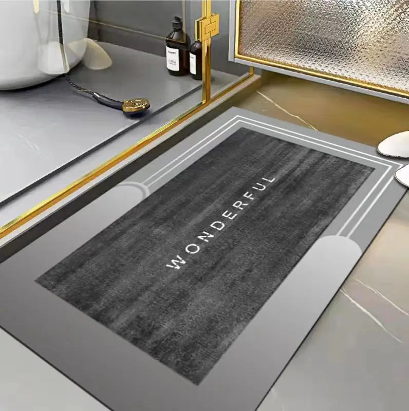 Fashion Designs Cheap Factory Price PU Absorbing Water Door Diatom Material Washable Bathroom Rugs