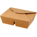 Large Stock Leakproof Paper Box Disposable Take Out 2-Compartments Salad Box Food Kraft Rectangular Paper Package Deli Boxes