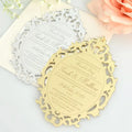 Personalized Design Laser Cut Gold Mirror Acrylic Wedding Invitation Engraved Wording with Box