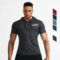 EU Men's Sports Gym T Shirts Quick Dry Mesh Lightweight Pullover Hoodie Mens Training Wear Fitness Clothing Work Out Sweatshirt