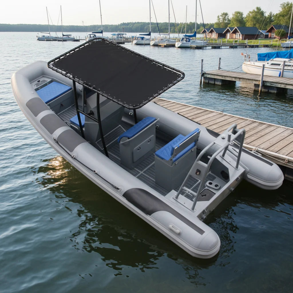 Luxury 20ft Rhib620 Rigid Aluminum Double Hull Orca/Hypalon/PVC Inflatable Boat With CE