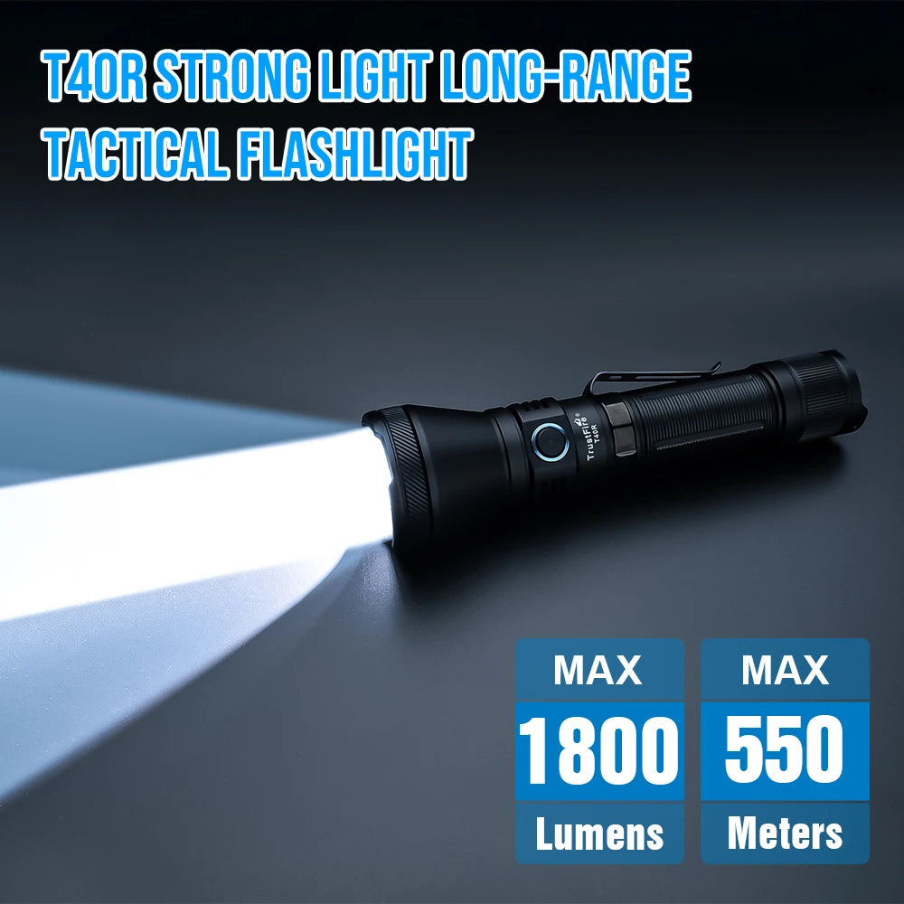 Trustfire Torch Light Outdoor Long Rang 550M T40R 1800Lm Hunting Flashlights & Torches With Remote Switch Tactical Mount