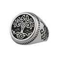 Vintage Viking Titanium Steel Ring Men's Fashion Trend Personality Stainless Steel Tree of Life Ring