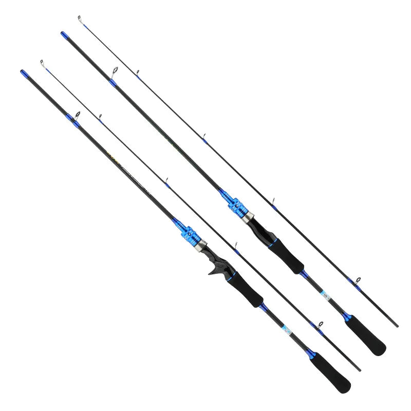 2 Sections Black and Blue Ml Tone Hard Freshwater Seawater Dual Use Lure Throwing Fishing Rod China Spinning