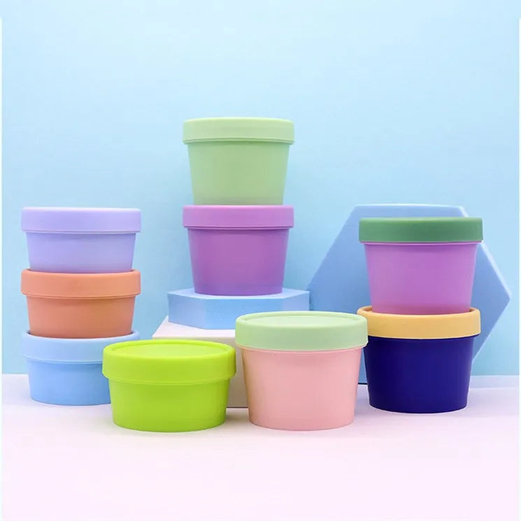 Custom Color Skincare Packaging Plastic Cute Body Cream Container Jar 50g