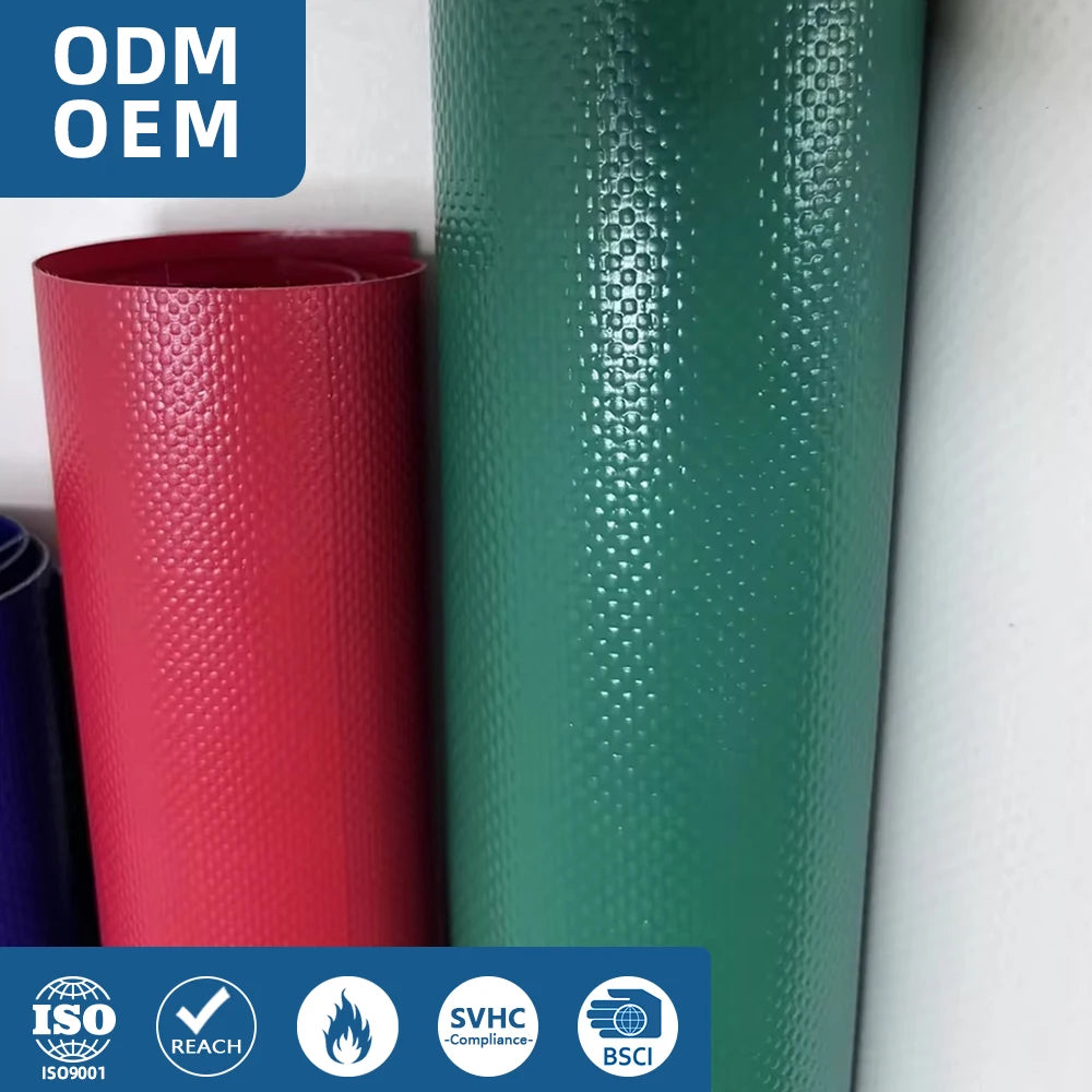 Wear-resistant Polyester PVC Coated Fabric Materials Tarpaulin Roll  for Truck Cover