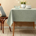 Custom Printed Floral Cotton Taffeta Crushed Waterproof Oilproof Disposable Modern Handmade Customized Size Tablecloth for Home