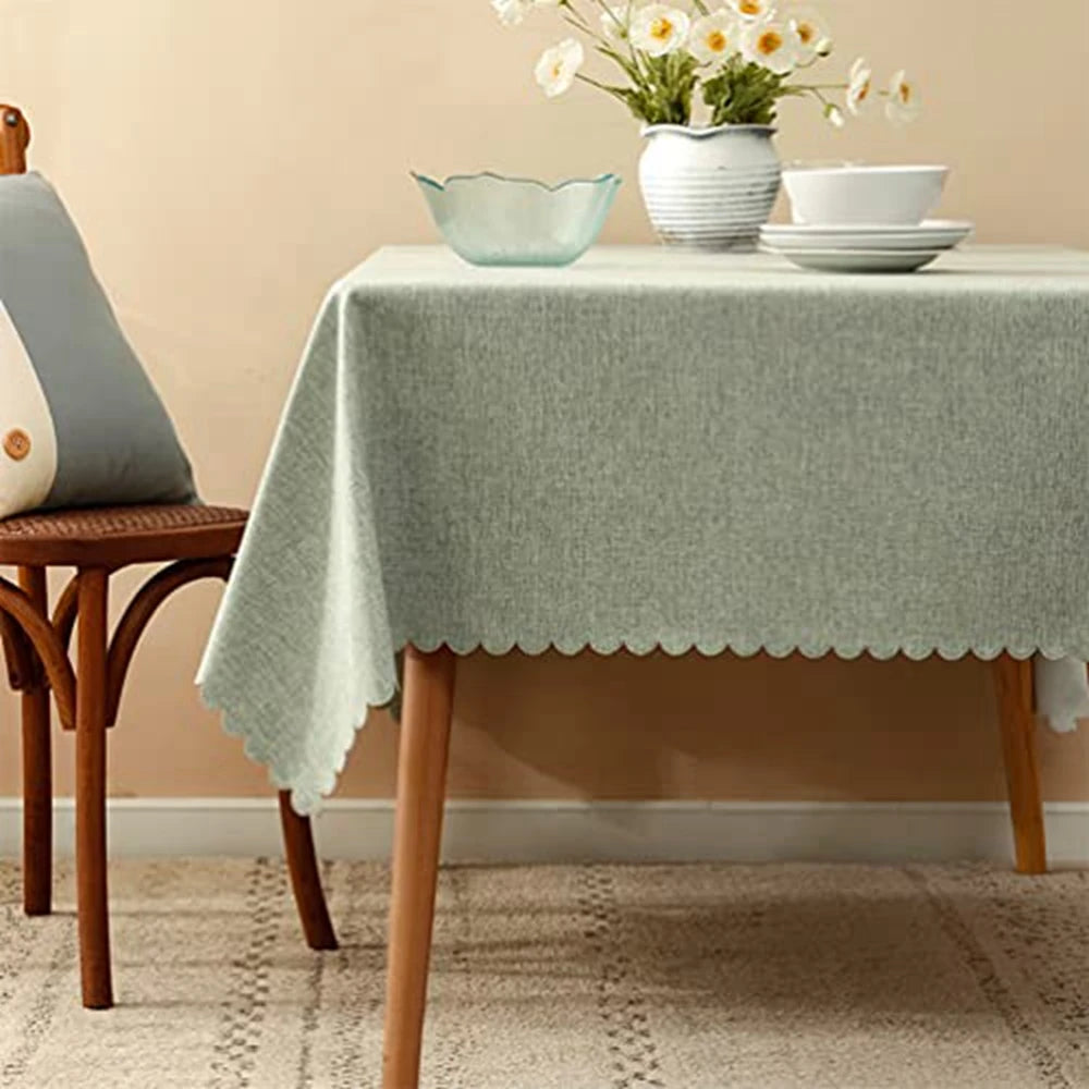 Custom Printed Floral Cotton Taffeta Crushed Waterproof Oilproof Disposable Modern Handmade Customized Size Tablecloth for Home