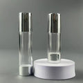 15ml 30ml 50ml Airless Plastic Bottle with Silver Press Cap for Cream Lotion Body Lotion