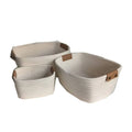 Foldable Cotton Rope Basket Practical Fabric Design for Wardrobe for Laundry Toys and More