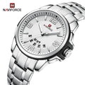 NAVIFORCE 9215S Watch Manufacturers in China Quartz Watches for Men Simple Wristwatch Date Week Waterproof Stainless Steel Watch