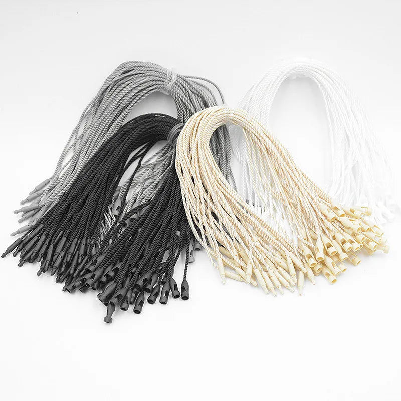 Factory Wholesale Rope Single Insert  Plastic Clothing Hanging Granulesealed hang Tag Rope String