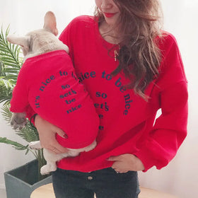 Wholesale Dog Sweater Matching Owner Adult Hoodies Sweatshirt