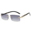 2025 Trendy Metal Frameless Cut-Edge UV400 Sunglasses for Men Polarized High-End Customizable Wholesale