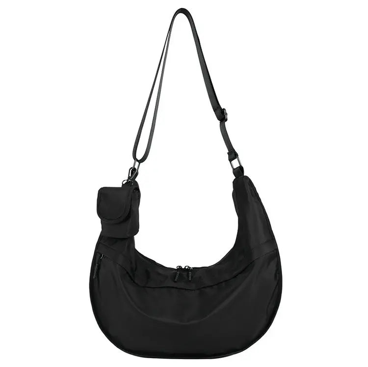 Large Capacity Custom Black  Sport Side Chest Sling Crossbody Luggage Travel Shoulder Messenger Bag for Men Women
