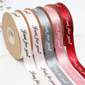 16mm Thank You Printed Satin Ribbon