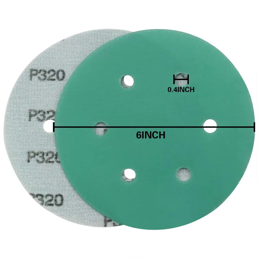 PEXMIENTAS 150MM Hook and Loop Ceramic Metal Polishing Finishing Durable Assorted Sand Paper Velvcro Sanding Discs