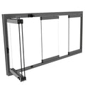 Arch windows Fold Balcony Glazing Folding Invisible Frameless Double Glass Window With Thermal Break