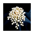 Luxury Firework Design Hand Made Natural Freshwater Pearl Brooch Freshwater Cultured Pearl Women Brooch
