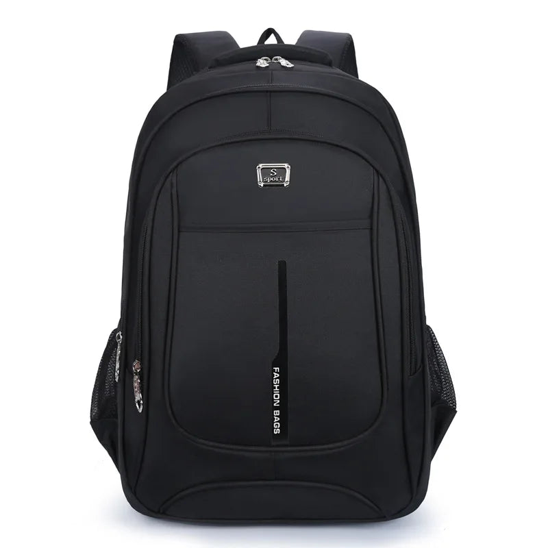 New Fashion Black Waterproof Polyester Men's Outdoor Travel Casual Business Laptop Backpack Large Capacity