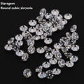 Starsgem Synthetic Star Loose Mystic Round Shape 0.7~2.9mm 5A Quality White Cubic Zirconia for Package Sale