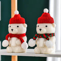 Free Sample 450ml Hugging Bear Drink Bottle Transparent-Plastic-Can Custom Printed Plastic Candy Jars With Lids Hat Scarf