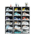 New Products Plastic Magnetic Shoe Box Side Open Front Open Storage Snacker Box clear Stackable Acrylic Shoe Storage Container