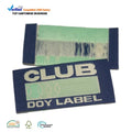 Factory Direct Price Custom Brand Name Logo Damask End Folding Woven Label for Clothing