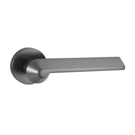 New Design Modern Bedroom Door Knobs Matt Black Zinc Alloy Lever Door Handle Lock Set