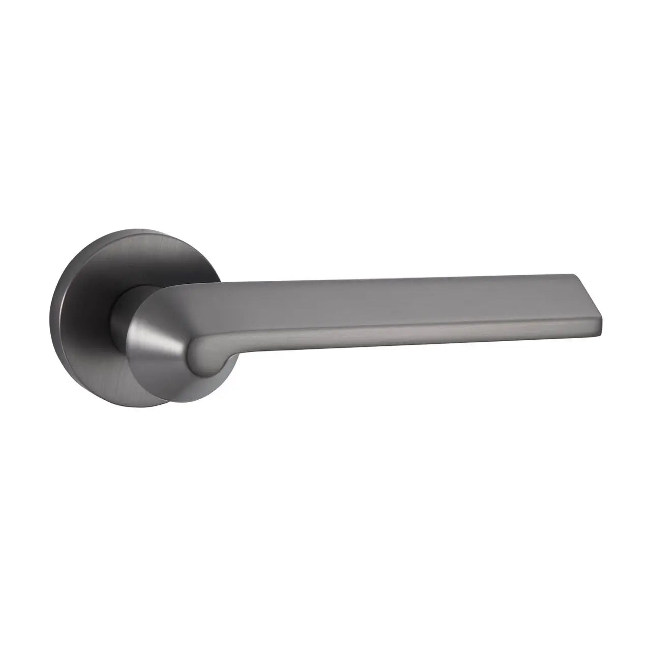 New Design Modern Bedroom Door Knobs Matt Black Zinc Alloy Lever Door Handle Lock Set
