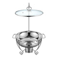 Catering Glass Hanging Lid Chaffing Dishes Stainless Steel Large Capacity Luxury Chafing Dish Buffet Set Silver Food Warmer