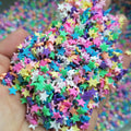 1KG Wholesale DIY Craft Slime Sprinkles Colorful Star Mix Pink Black White Star Polymer Clay Sprinkles Slices