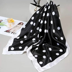 Custom Satin Hair Scarves Beautiful Silk Satin Head Designer Bonnet Satin Scarf 90x90 Satin Scarves